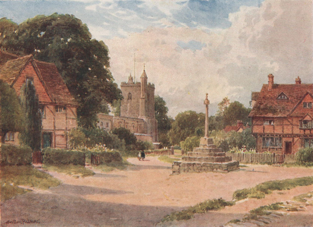 East Hagbourne, Oxfordshire, by Harold Sutton Palmer 1929 vintage print
